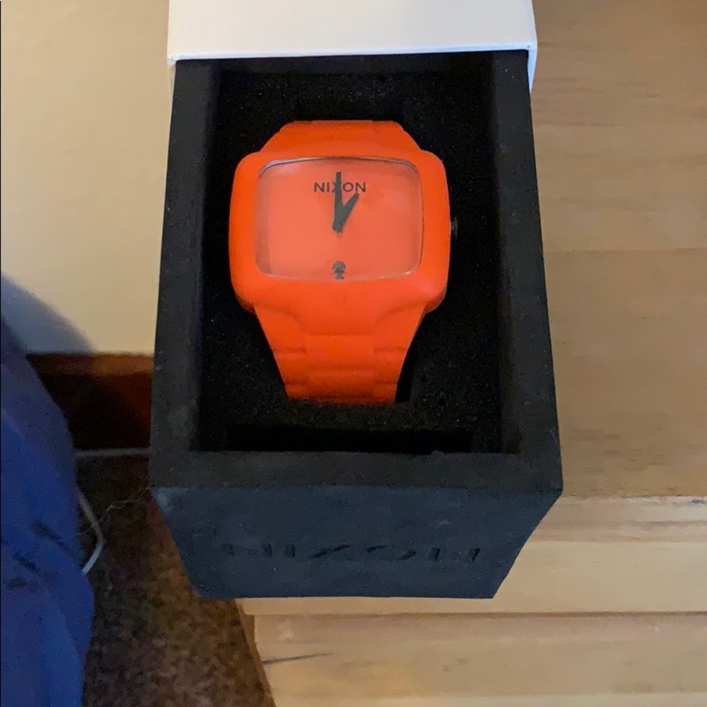 Nixon The Rubber Player Orange Watch